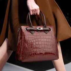 Crocodile PU Leather Women's Bag Two-piece Set of Hand-Held Shoulder Crossbody Bag for Ladies Purses Handbags