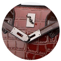 Crocodile PU Leather Women's Bag Two-piece Set of Hand-Held Shoulder Crossbody Bag for Ladies Purses Handbags