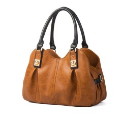 4 Pcs Set Women's Bag Rushed Design Hard PU Leather Ladies Handbag Shoulder Bag Purse and Card Bag Set