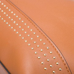 Women Rivet Bucket Handbag Large Capacity PU Leather Shoulder Bag Female Wild 3 Pcs Set Retro Tote Messenger Bags