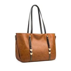 Fashion Women's PU leather Shoulder Bag Large Capacity Simple Style Mother and Child Bag Four piece set