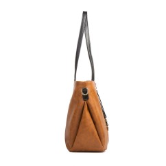 Fashion Women's PU leather Shoulder Bag Large Capacity Simple Style Mother and Child Bag Four piece set