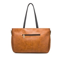 Fashion Women's PU leather Shoulder Bag Large Capacity Simple Style Mother and Child Bag Four piece set