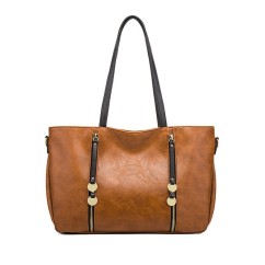 Fashion Women's PU leather Shoulder Bag Large Capacity Simple Style Mother and Child Bag Four piece set