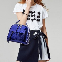 Trendy Portable Womens Crossbody Bags High Quality Bright PU Leather Ladies Handbags Large Casual Bag