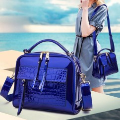 Trendy Portable Womens Crossbody Bags High Quality Bright PU Leather Ladies Handbags Large Casual Bag
