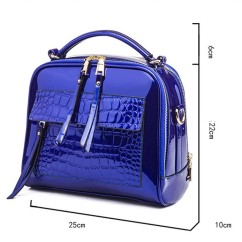 Trendy Portable Womens Crossbody Bags High Quality Bright PU Leather Ladies Handbags Large Casual Bag