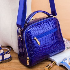 Trendy Portable Womens Crossbody Bags High Quality Bright PU Leather Ladies Handbags Large Casual Bag