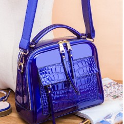 Trendy Portable Womens Crossbody Bags High Quality Bright PU Leather Ladies Handbags Large Casual Bag