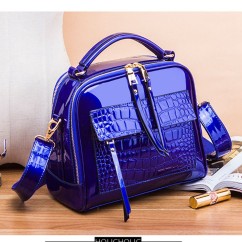 Trendy Portable Womens Crossbody Bags High Quality Bright PU Leather Ladies Handbags Large Casual Bag