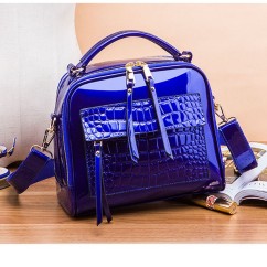 Trendy Portable Womens Crossbody Bags High Quality Bright PU Leather Ladies Handbags Large Casual Bag
