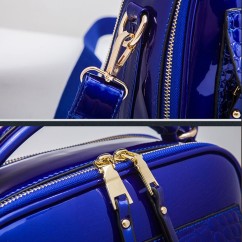Trendy Portable Womens Crossbody Bags High Quality Bright PU Leather Ladies Handbags Large Casual Bag